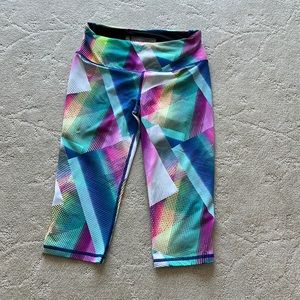 Victoria’s Secret colorful capri leggings.